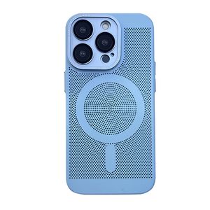 Luxury Designer phone case New cooling phone case magnetic suction charging suitable for iPhone 14 and iPhone 13 ultra-thin breathable 12ProMax protective case