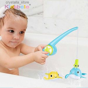 Bath Toys Fishing Games Magnetic Pool Fun Time Bathtub Toys For Toddlers Kids Whales Water Table Tub Gifts L230518