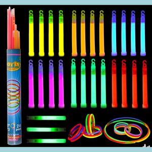 Dekoracja imprezy Glow Sticks Bk, w tym 27 6 długi 0 Extra grube klasy przemysłowe Glowsticks Emergen żelatocakeshop Dowód H dhoxj