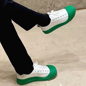 Canvas Womens Shoes Designer White Green Grainwing Round Toe Lace Up Laiders White Shoe Flat Bottom Oxfords 3.5cm with box slip on Shoe 35-40