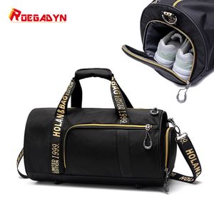 Utomhusväskor Roegadyn Sports Women Fitness Waterproof Bag Dry Wet Separated Yoga Gym Shoes Compartment Travel Handväska 230630