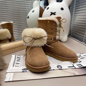 Дизайнерские пушистые зимние сапоги, зимняя австралийская обувь на платформе, ботильоны из шерсти, на шнуровке, из овечьего меха, из натуральной кожи, классические брендовые повседневные женские туфли на открытом воздухе, слайдер 10A
