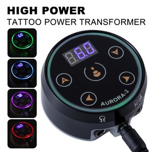 Permanent Makeup Power Tattoo Pen Netzteil Mini-LCD-Bildschirm mit EU/US-Adapter für Spulenpistole Rotary Tattoo Machine Power AURORA 2 Tattoo Power Supp 230701