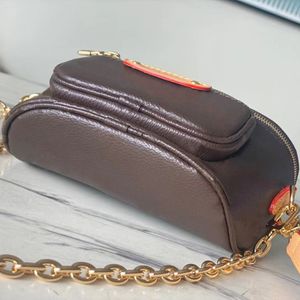 Designer midja mini Bumbags 1 kvalitet äkta läder axelpåsar 17 cm med