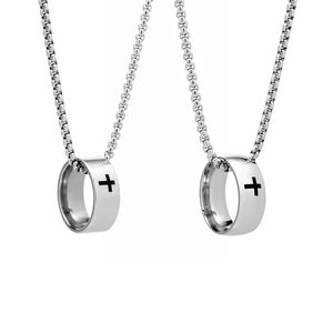 Индивидуальное модное простое кольцо из титановой стали, ожерелье для мужчин и женщин, аксессуары для футболок в стиле хип-хоп, цепочка для свитера