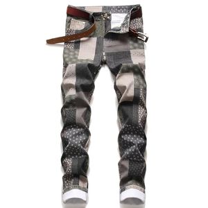 Men's Plus Size Pants high quality skinny denim street wear casual slim trousers fashion jeans283p