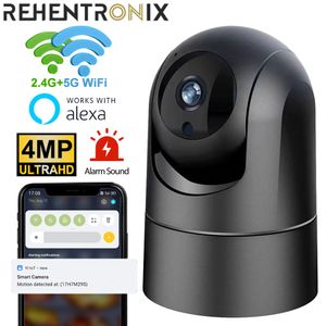 Bebek Monitörleri 2.4g/5g WiFi Gözetleme Kamerası 4MP Akıllı Ev Güvenliği Kablosuz Kapalı WiFi Kamera Otomatik Takip Bebek Monitörü Alexa IP Kamera 230701