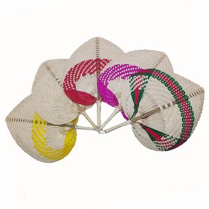 Bambu Straw Fan Favor Party Baby Miljöskydd Myggavvisande fans för Summer Creative Gift 9 Färger