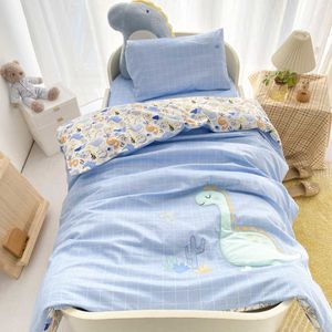 2023 Class a Cotton Kindergarten Children's Six Infant Ricamo Stampa Double Sided Cartoon Adorable Multi Piece Set biancheria da letto per bambini