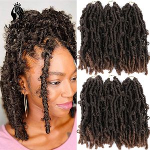 Human Hair Wigs ALORORO Synthetic Hair Locs Crochet Hair Natural Curly Dreadlocks Hair Black Dark Brown Soft Faux Locs Crochet Braids For Women 230701