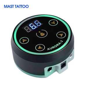 Permanent Makeup Power Aurora-2 Daul Mode Switching Mini TouchPad Tattoo Power Supply Digital LCD Display med Adapter för Machine Pen Tattoo Supplies 230701