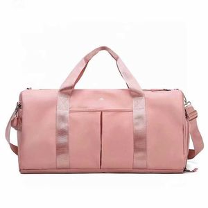 New Lu Yoga Gym Duffel Bag Organizer Fashion Carry on Hand Luggage for Woman Waterproof Sports Fitness Bags Cross body Shoulder Pack