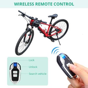 Travas de bicicleta Smart Lock Electronic Alarm Cycling Bike Safe Dustproof Security Bluetooth compatível 4digit Password 110db 230701