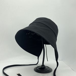 Chapéu de pescador à prova de vento com tiras de uso duplo para verão, moda panamá, protetor solar dobrável anti-UV para viagens ao ar livre, chapéu de balde com sombra