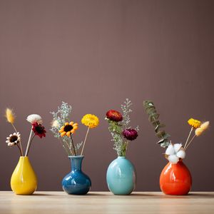 Vaser Modern Flower for Homes Home Living Room Decoration Accessories Creative Flower Arranging Ceramic Vase 230701