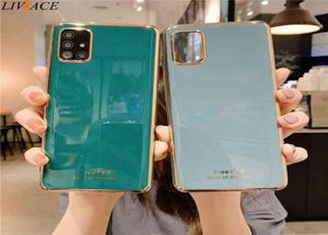 Luxury Plating Silicone Phone Case för Samsung Galaxy A51 A71 A52 A21S A31 A12 A42 5G A50 A72 A40 A70 A02 A7 A32 4G Cover6647341