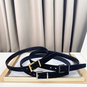مصمم الأزياء حزام أحزمة جلدية حقيقية عالية الجودة 3.0 سنتيمتر الأسود الأبيض الذهب والفضة الصلب مشبك سيدة اللباس أحزمة الخصر مع مربع