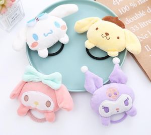 Kawaii Fashion Melody Cinnamoroll Plush Hairband Girls Elastic Hair Accessories 4 цвета