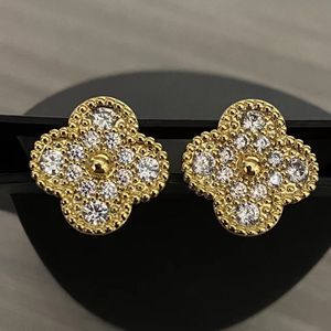 Charm Stud Küpe İki Çiçek 4/Dört Yaprak Yonca Arka Pear Gümüş 18K Altın Kaplama Titanyum Kadınlar için Akik