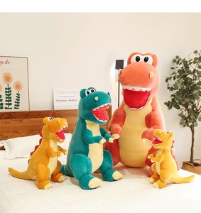 Brinquedos de pelúcia grandes de tiranossauro fofos por atacado companheiro de jogo infantil presentes de feriado almofadas de sofá