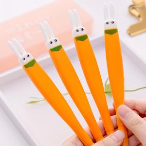 Novità Penna a inchiostro gel a testa piatta Carota Firma Escolar Papelaria Regalo promozionale per forniture per ufficio scolastico