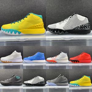 Tênis de basquete masculino Kyrie 1 de alta qualidade Infravermelho BHM Letterman Deceptive Red Driveway The Dungeon Wolf Grey Skateboard 2023 Tênis clássico tamanho 40-46