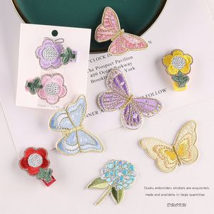 Notions Farfalla Toppe termoadesive Piccoli animali autoadesivi Fiore ricamato Patch Applique Accessori fai da te per abbigliamento Borse Giacche