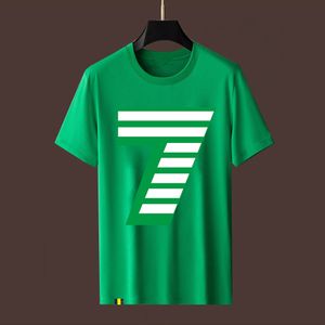 2023 Summer Cotton Geometric Letter Print Men's T-Shirts Crew Neck Short-Sleeve Breathable Fashion Men's Tees FB006