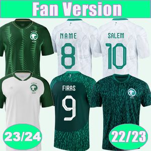 2023 24 Saudi FAHAD SALMAN Mens Soccer Jerseys Arabia National Team 22 23 Al-Najei YASSER Home Away White Football Shirt Short Sleeve Uniformes