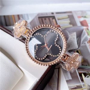 Womens Watches watches high quality Crystal Flower Luxury Metal Steel Quartz 35mm watch