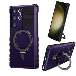 Stoßfeste Hybrid-Magnet-Magsafe-Hüllen für Samsung Galaxy S23 Ultra S22 Plus S21 S20 FE Anti-Rutsch-Halterung Kickstand-Telefonabdeckung