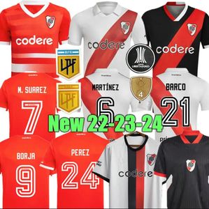 22 23 24 Carrascal River Plate Home Soccer Jerseys 120th Camiseta Perez Romero de La Cruz 2023 2024 3番目のアウェイサッカーコンセプトシャツMen Kids Kit M.Suarez J.Alvarez Shirds
