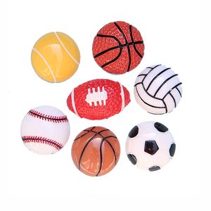 Sports Ball Fridge Magnets Refrigerator Sticker Creative Basketball Baseball Football Resin Magnetic Sticker Home Decoration