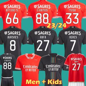 23 24 SL Benfica soccer jerseys 111 SEFEROVIC WALDSCHMIDT EVERTON PIZZI RAFA DARWIN G.RAMOS 2023 2024 Home Away Men kids kit Football shirts OTAMENDI 888