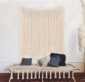 Tapestries Handmade Bohemia Tapestry Boho Rustic Wedding Macrame Curtain DIY Wall Hanging Backdrop Cotton Vintage Party Home Decor Gifts 230701