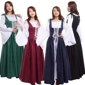 Medieval Halloween Costumes for Women Adult Renaissance Dresses Gowns Carnival Party Irish Victorian Corset Costume Cosplay Clothe313I