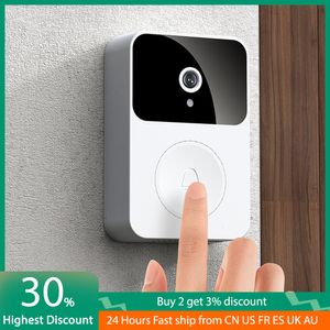 Doorbells Smart Wireless Remote Video Wifi Rechargeable Security Door Doorbell Two-way Audio Voice Visual Intelligent Doorbell 800mah 230701