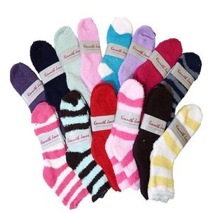 Neue Mode-Winter-weiche, gemütliche, flauschige, warme Damensocken, Größe 9–11, 12 Paar, Los 243d