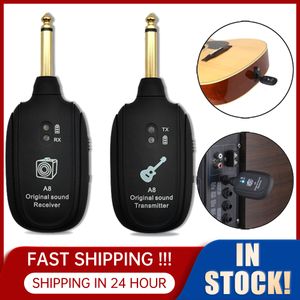 MP3/4 Adaptörleri Gitar Kablosuz Sistemi Verici ve Alıcı Alıcı UHF Ses Dijital Elektro Gitar Gitar Bas Keman için Kablosuz Sistem 230701