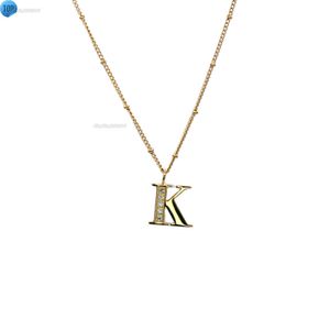 Wholesale Price Custom Stainless Steel Charm Simple K Letter Women Necklaces