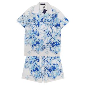 Designerskjorta Herrtryckt kortärmad skjorta bowlingskjorta Hawaii Floral Casual Shirts Herr Slim Fit Kortärmad Klänning Hawaiiansk t-shirt