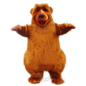 Ny vuxen Brown Bear Mascot Costume Carnival Performance Apparel Cartoon Costumes