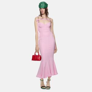 حلوة الوردي نساء سيدة ذيل طويل ضمادة ضمادة فستان مثير سلسلة سوبر ستار أزياء نمط الشارع SP0226