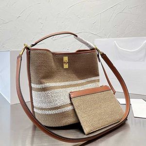 Hot Deal CE Letter Designer Bag Classic Shoulder Bag With Purse Women Weave Bucket Bags Fashion Trend Multifunktionella plånböcker