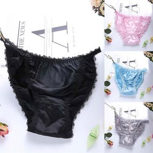Women's Panties Sexy Woman Silk Seamless Satin Briefs Underpants Lady's Plus Size Ladies Knickers Brief Underwear251k
