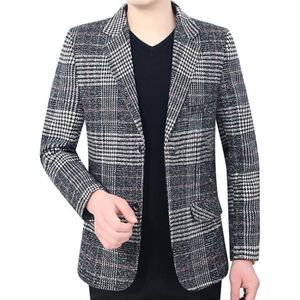 Männer Blazer Anzug Mäntel Männlich Business Casual Plaid Mantel Marke Clothing244b