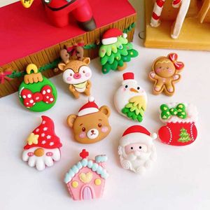 New 10Pcs New Cute Mini Christmas Series Flat Back Resin Cabochons Scrapbooking DIY Jewelry Craft Decoration Accessorie