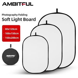 Material Ambitful 80x120cm 100x150cm 150 X 200cm Portable Oval Multidisc Transparent White Reflector Collapsible Studio Photo Diffuser