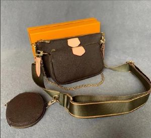 Multi Pochette-tillbehör axelpåsar Designerväskor Crossbody Bag Designer Purse Fem i en plånbok Three-Piece M44840 Gratis frakt med låda