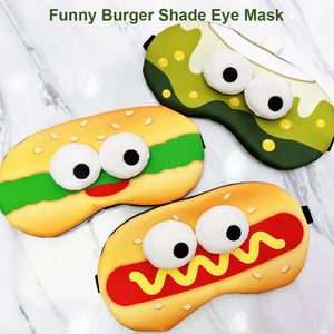 Máscaras de dormir divertidas máscara de olho com sombra de hamburguer emplastros coloridos para os olhos 1 peça de viagem à prova de luz para dormir para meninos e meninas dormirem bem 230701